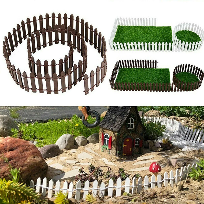 Mini clôture en bois pour jardin de fées kit maison de poupée terrarium  déco