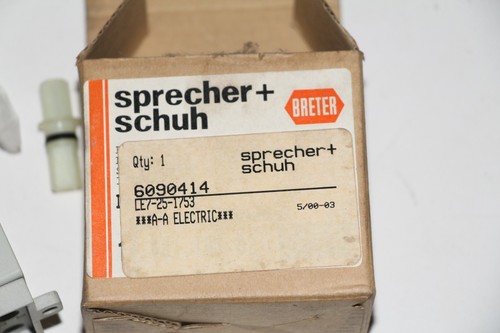 New Sprecher + Schuh LE7-25-1753 Loadswitch Front Mount 25A, XPO - Picture 2 of 6
