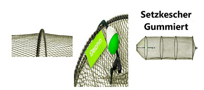 Setzkescher gummiert Delphin BASE Länge 80 cm-120cm Bootssetzkescher Köderfisch
