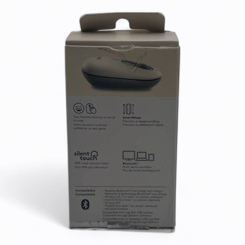 Logitech POP Mouse Wireless Bluetooth Silent Customizable Emojis PC / Mac - Mist - Picture 3 of 4