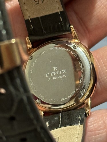 Orologio al quarzo da donna EDOX Les Vauberts 57001-37R-AIR PREZZO CONSIGLIATO £440 - Foto 4 di 17