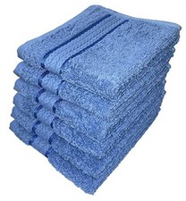 Set of 12 - 100 Ring Spun Cotton Wash Cloth Thick Loop Pile Washcloths.