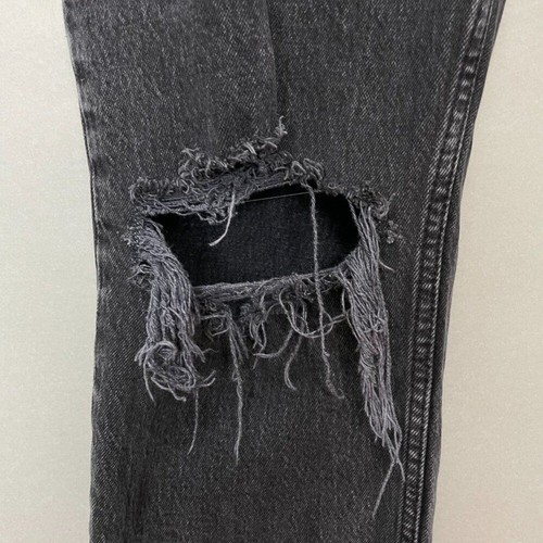 Jeans Abercrombie & Fitch anni 90 dritto vita ultra alta taglia 32 14 grigio nero - Foto 9 di 12
