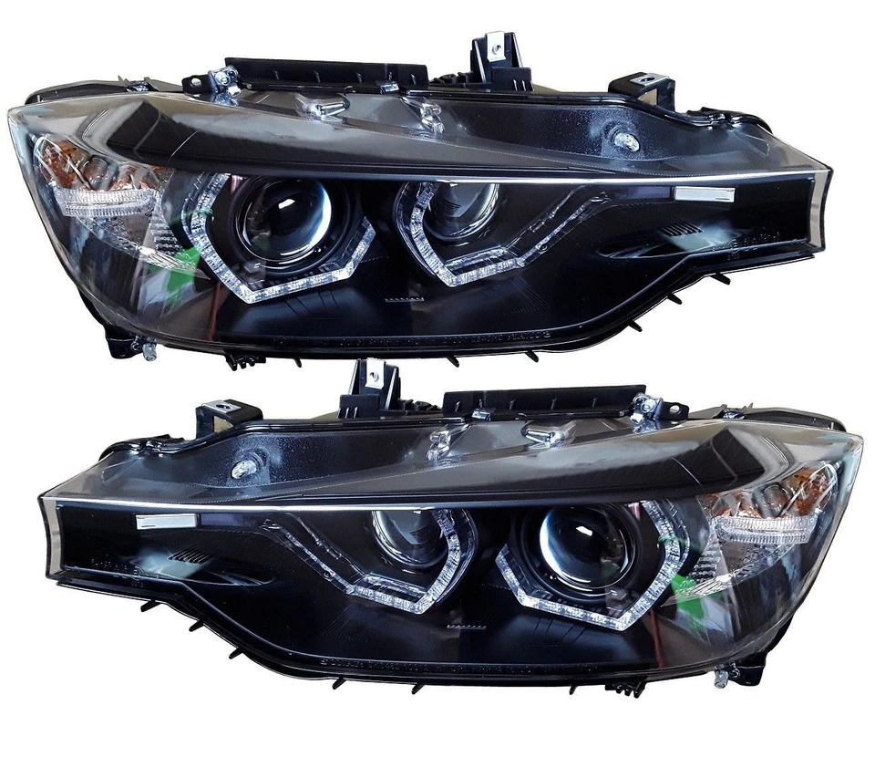 Scheinwerfer für BMW F30 F31 11-06/2015 schwarz DRL Xenon-Look links rechts - Bild 2 von 4