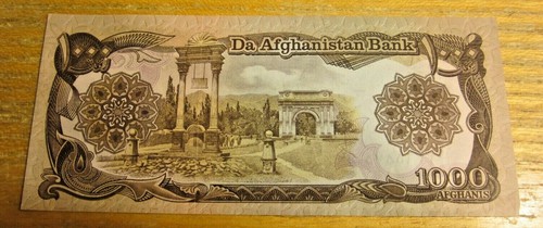 Billete de 1000 afganos moneda de colección Afganistán - Imagen 2 de 2