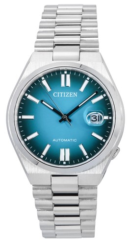 Citizen Tsuyosa Stainless Steel Turquoise Dial Automatic NJ0151-88X Mens Watch - Picture 1 of 4