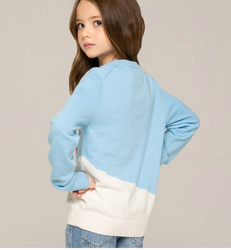 Mc2 St. Barth Kids Wool Cashmere Blend Intarsia-Knit Crew Neck Sweater Sz 7-8 - Picture 2 of 16