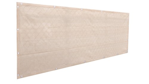 Cubierta de pantalla de balcón cerca privacidad exterior 90 % bloqueador solar beige 3 pies de alto - Imagen 4 de 7
