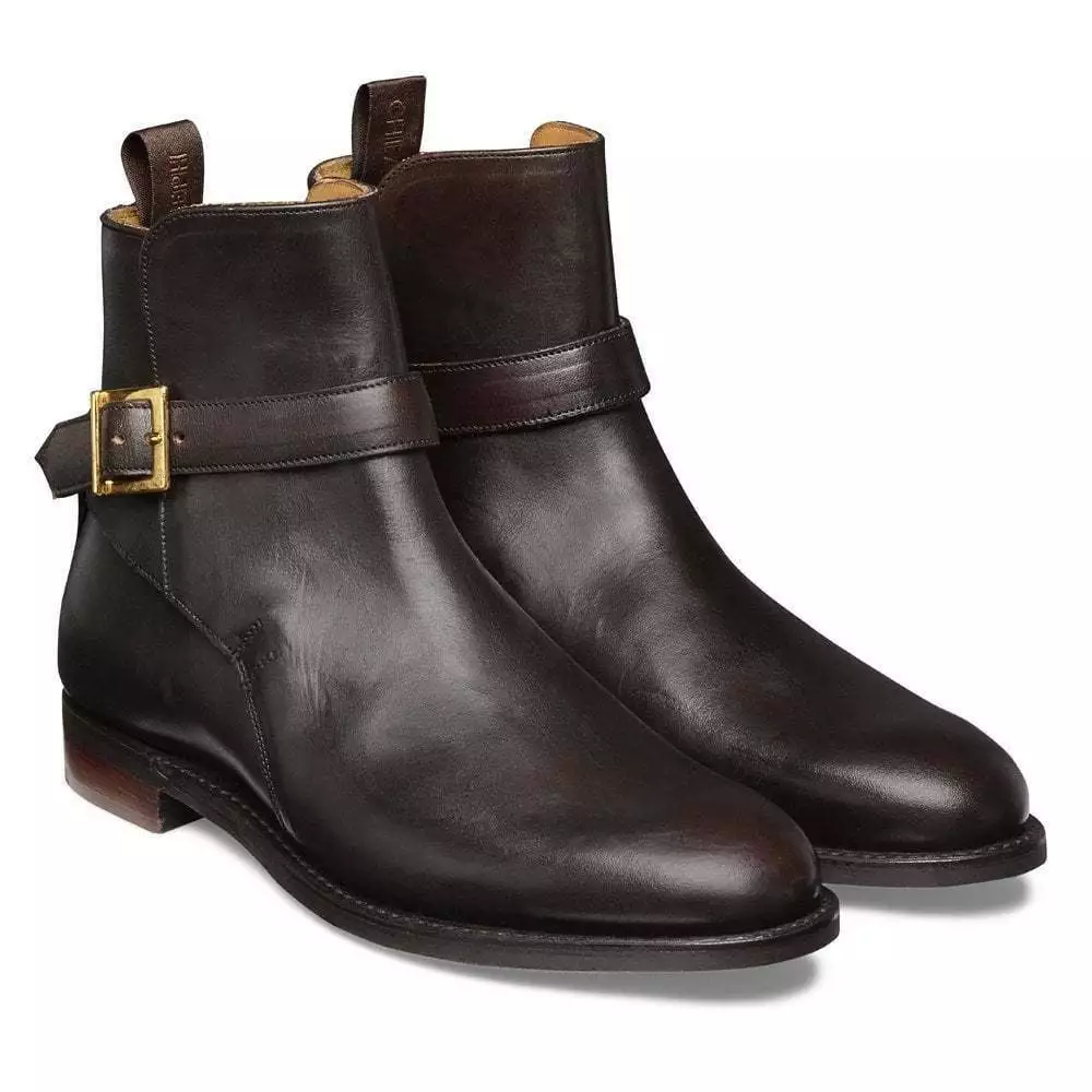 Mens boots shop buckle strap
