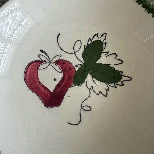 Blue Ridge Southern Pottery Decorative Strawberry Sundae Shallow Bowl Vintage - Picture 4 of 9
