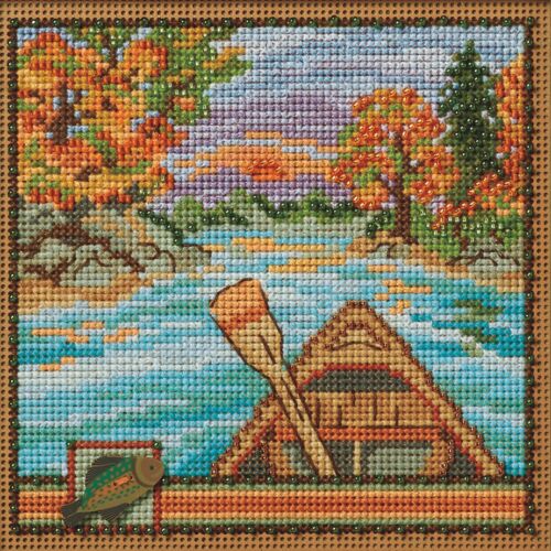 Canoe Ride Cross Stitch Kit Mill Hill 2024 Buttons & Beads Autumn MH142421 - Picture 1 of 2