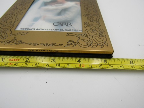 Vintage Art Nouveau Brass Tone Picture Frame. M.W. Carr and Co. 3x4 Wedding - Picture 3 of 8