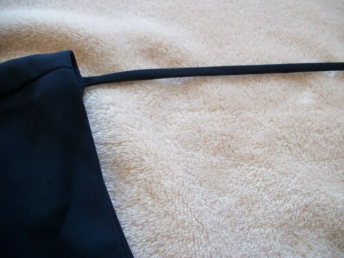 Zara Trafaluc Flare Sleeve Deep V Lace-Up Back Navy Sz M - Picture 3 of 6