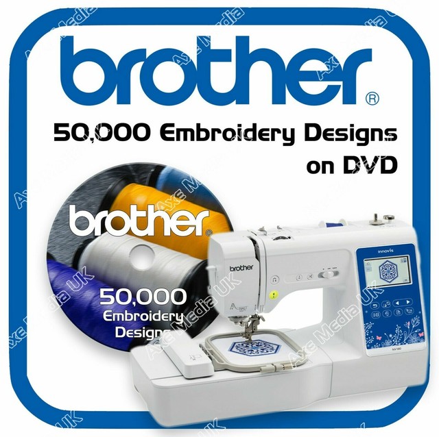 50,000 Brother Babylock Bernina Deco Embroidery design files PES on DVD