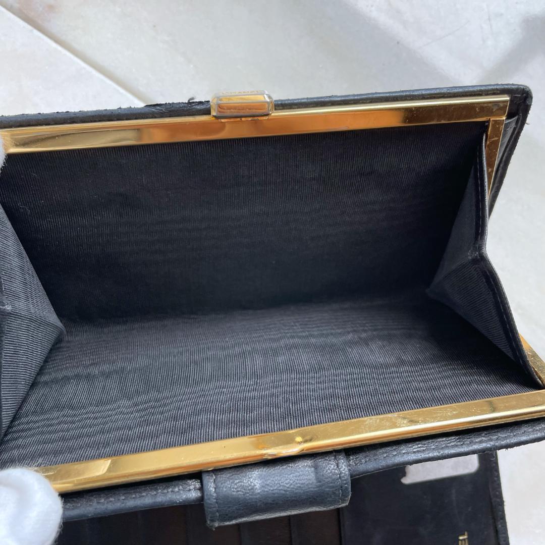 Chanel Picolore Lambskin Clasp Long Wallet Black Genuine Leather