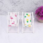 2Pcs Mobile Phone Holder Nautical Party Favors Mini Wooden Beach Chair Ornament