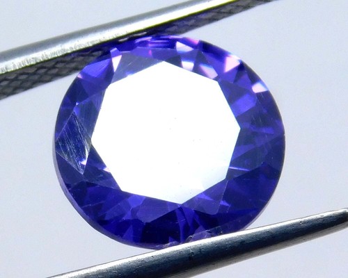 6.50 Ct Natural Cambodia PURPLE Zircon Round Cut Loose Gemstone.1139 - Picture 5 of 7