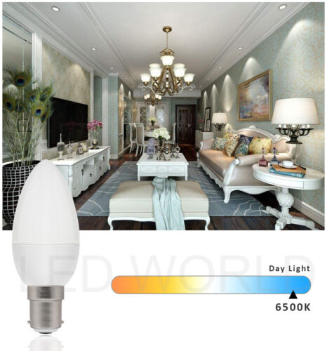40W B15 LED Candle Light Bulbs 5W/6W Small Bayonet Natural Daylight White SBC - Picture 4 of 11