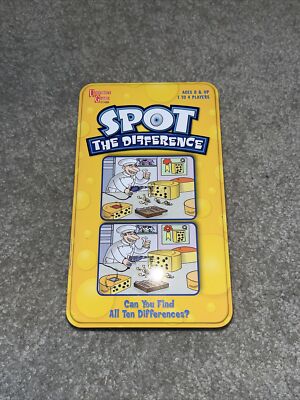 NEW Spot the Difference Travel Card Game  W-7 With Tin Ages 8 & Up Find The