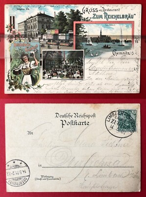 Litho AK CHEMNITZ 1901 Restaurant Zum Reichelbräu Kulmbach  ( 104810