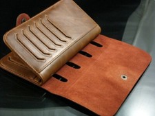 Retro Leather Long Wallet Gfit for Mens Card Holder Bifold Purse Clutch Handbag