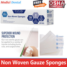 Medical Dental Value - Gauze Sponge Non Sterile Sponges- 2x2 -8 Ply, 200-5000/Cs