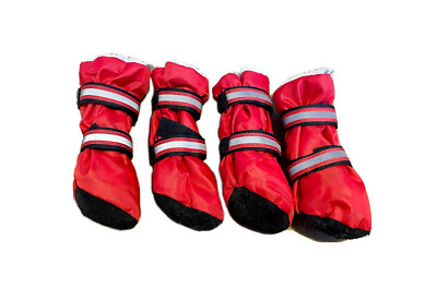 boots for dogs with reflector. Handmade. Winter. Warm