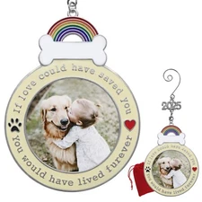 Dog Memorial 2025 Keepsake Photo Ornament - If Love Could Have Saved You #2811