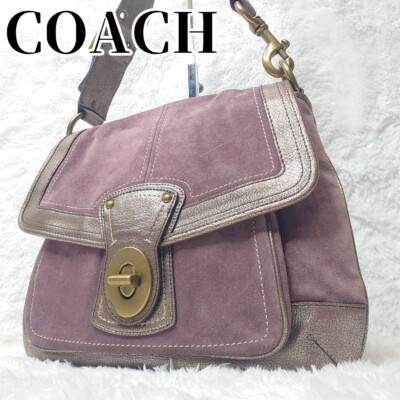 Rare Coach vintage 10349 Purple Suede Anniversary Legacy