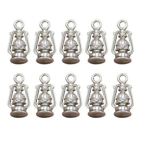 10 PCS Kerosene Lantern Pendant DIY Jewelry Making Accessory - Picture 6 of 11