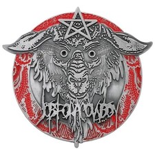 Authentic Lamb Of God Band Red  Silver Metal Belt Buckle