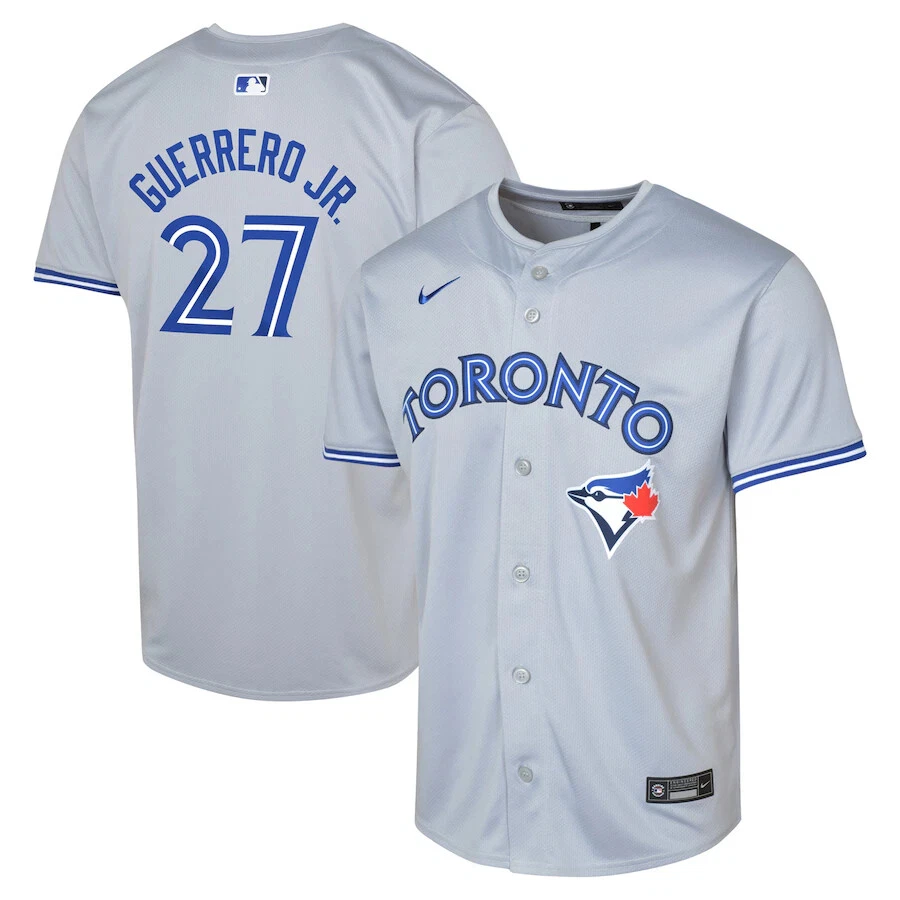 Maillot Vintage Baseball Lansing Lugnuts – Homme XL Blanc #27 Guerrero Jr.
