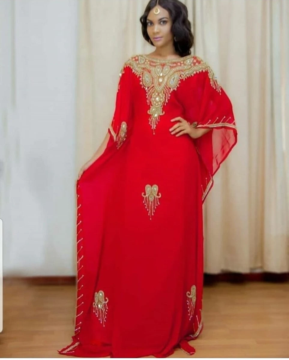 Duba Marocain Caftan Abaya M lange Zari Broderie Long Fantaisie Sol Robe Longue
