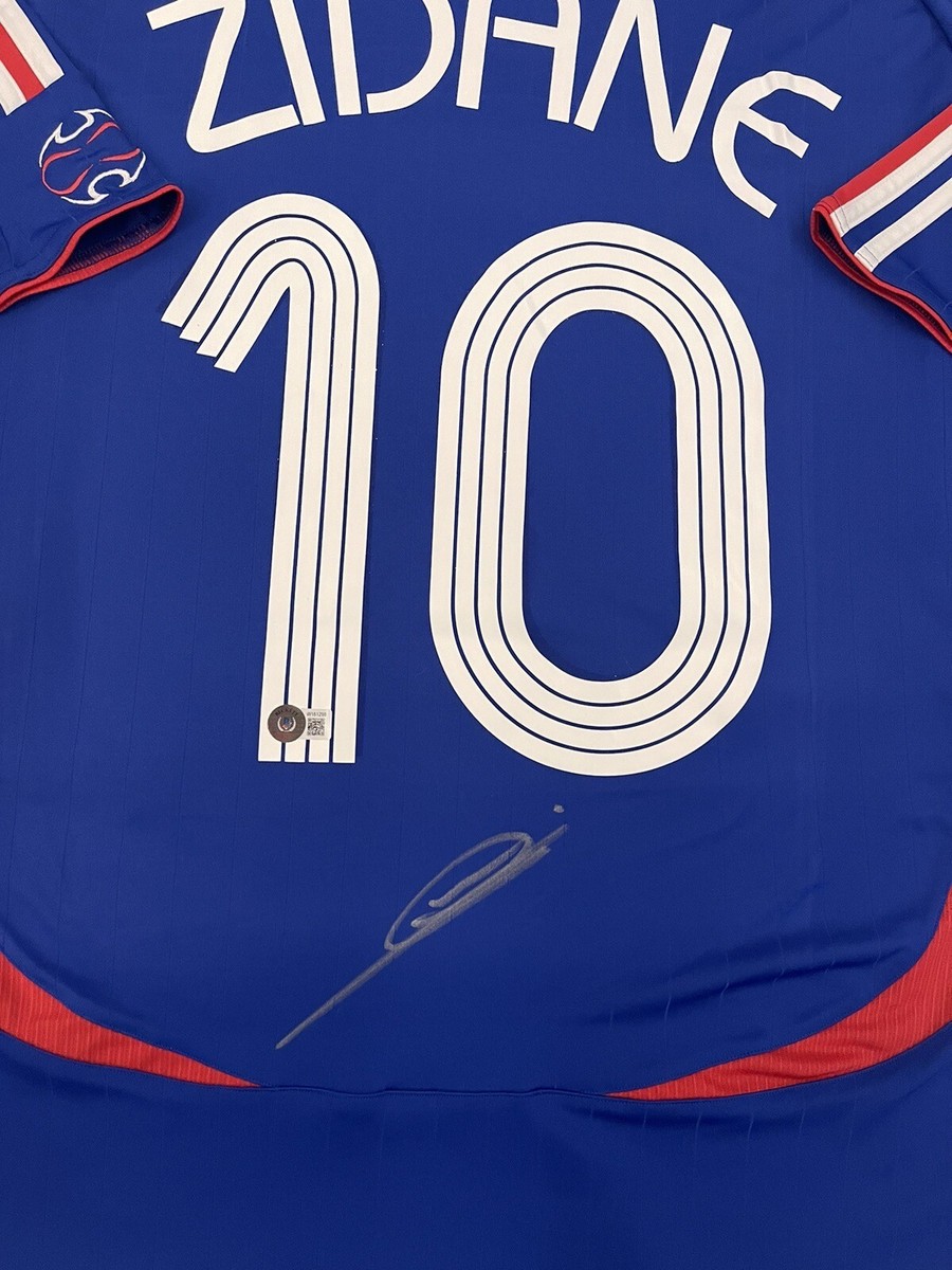 New! Zidane Signed 2006 Adidas France Retro Home Jersey New! Zidane Signed 2006 Adidas France Retro Home Jersey