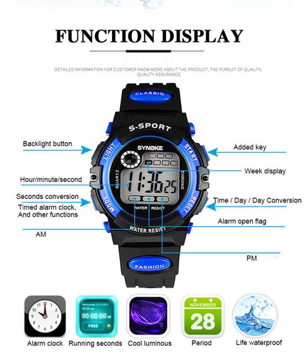 Kids Watch Small Waterproof Luminous Student Fashion Electronic Boys Girls Gifts - Picture 6 of 11