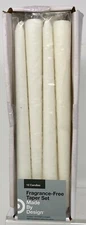 Made By Design 10" 12pk Unscented Taper Candles White Dinner Party Social NICE!