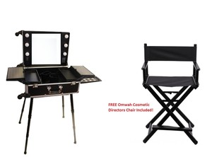 Professional Rolling Studio Makeup Vanity Train Case with LED ... Professional Rolling Studio Makeup Vanity Train Case with LED ...