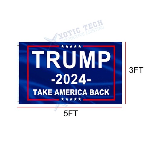 Donald Trump's Flag Embroidered USA Flag MAGA Cap Crew Socks Lapel Pin Wristband - Picture 2 of 23