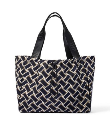 Vintage Weave Neutral Tote Bag - DVF - Diane von Furstenberg - New