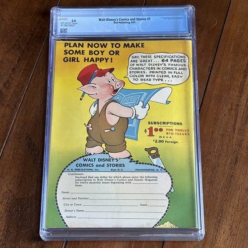 Walt Disney's Comics and Stories #7 (1941) - ¡Pato Donald y Plutón! - CGC 5.0 - Imagen 2 de 2
