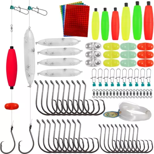 Fishing Lure Kit - Unpainted Blank Catfish Floats, Rattling Line Float, Demon Dr
