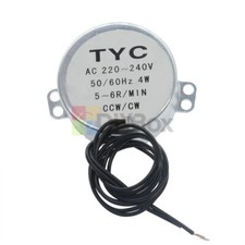 AC 220V TYC-50 Low Noise Synchronous Motor 5-6RPM CW/CCW 4W Torque 4KGF