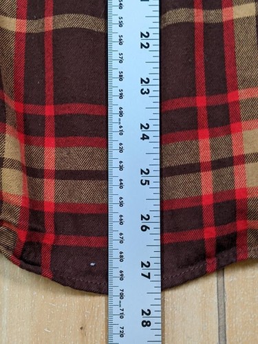 Camisa Eddie Bauer Franela Cepillada Para Hombres M Marrón Rojo Cuadros Grunge Usada en Excelente Condición - Imagen 10 de 10