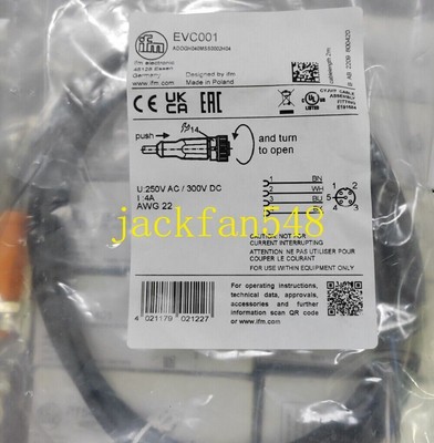 NEW IFM EVC001 electronic connection cable #WD6