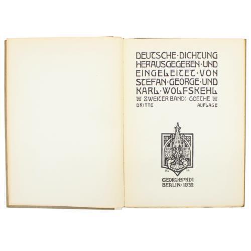 STEFAN GEORGE German Poetry GOETHE JEAN PAUL 3 Vol Blatter fur die Kunst HC 1923 - Picture 4 of 10