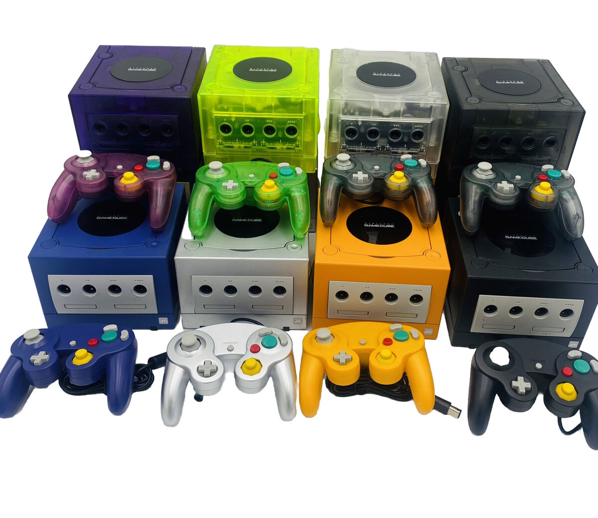 Nintendo GameCube Console NGC Console Various Colors + Controller + Wires Bundle