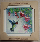 Coasters - Absorbent - 4 Pack - Humming Bird - Pre-owned Wilma B. Vincent