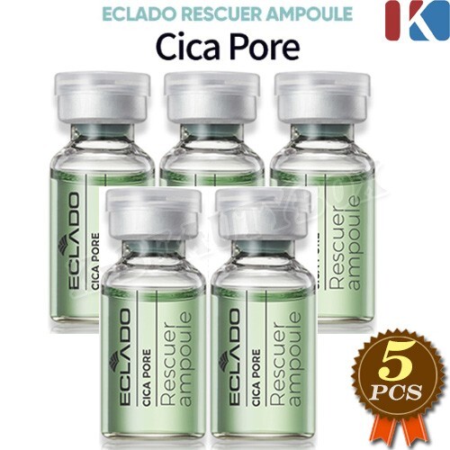 ECLADO Rescuer Ampoule Cica Pore 3.5ml 5EA Blemish Care Ampoule Soothing Ampoule - Picture 1 of 12