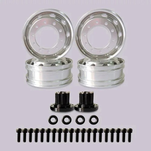 Buje de rueda estrecho trasero de metal para camión de radiocontrol Tamiya 1/14 Scania MAN Benz Volvo - Imagen 1 de 7