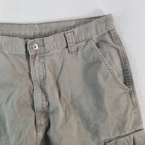 Wrangler cargo shorts men's 36x10 gray cotton outdoor - Picture 3 of 13